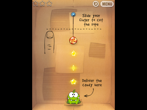 Das kleine Monster m&ouml;chte mit dem Bonbon gef&uuml;ttert werden. 